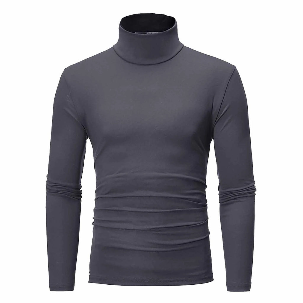 Basic Turtleneck High Collar Pullover Male Autumn Spring