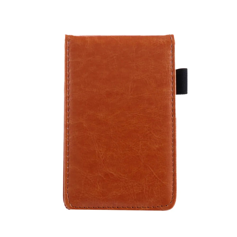 Leather Cover Pocket Planner  Notebook Small Notepad  Memos Office Stationery