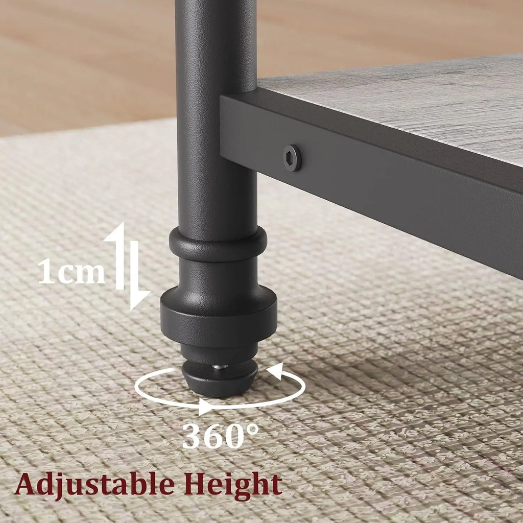 Round Dining Table for 6 with Storage Shelves  Metal Legs, For Kitchen, Dining