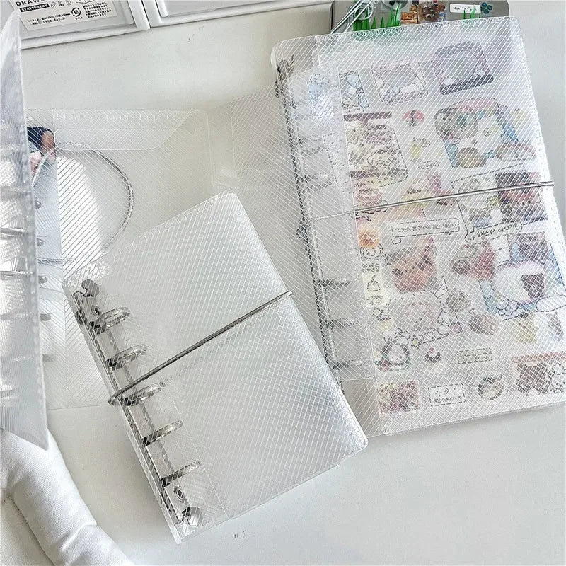 Notebook Transparent Loose  Binder  Sketchbook  Office Supplies