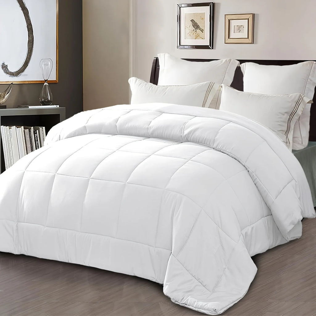 White Down Alternative Comforter - Lightweight & Breathable, Machine Wash