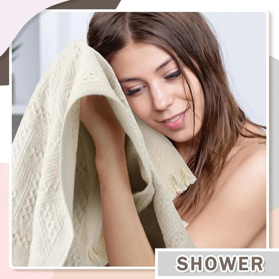 4 Pack  Bathroom Hand Towel Cotton Decorative  Kitchen Hand Towel  Bathroom  Set