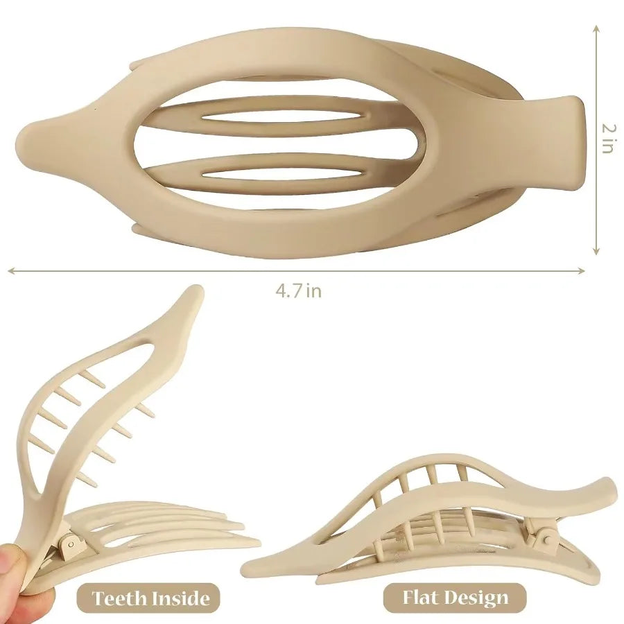 6 pcs Flat Hair Clips for Women Brown Ideal for Everyday Hairstyling Secure Hold Stylish