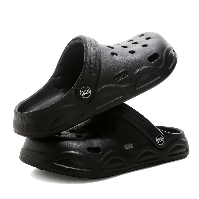 Men's Summer Outdoor Wear Half-Covered Heel Garden Beach Shoes Couple's Clog Shoes