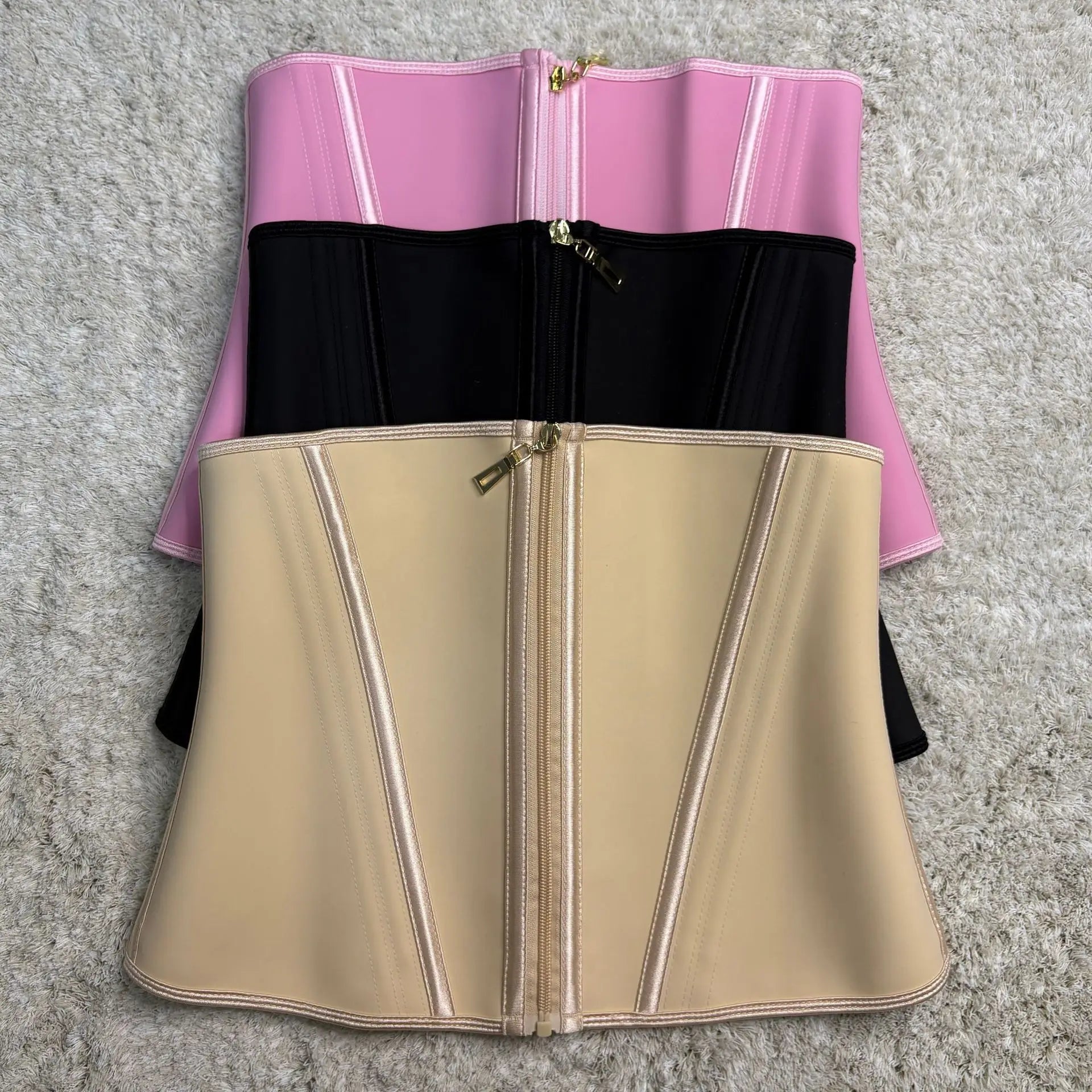 1pc Waist Trainer Belt With Zipper Girdle High Compression Body Shaper Waistband For Women