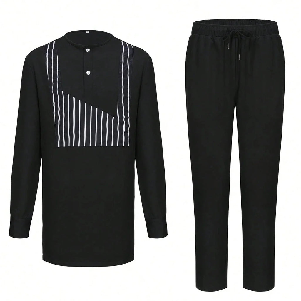 2Pc Luxury African Traditional Men's Clothing Elegant Full Suits Male Pant Sets To Dress Native Outfit