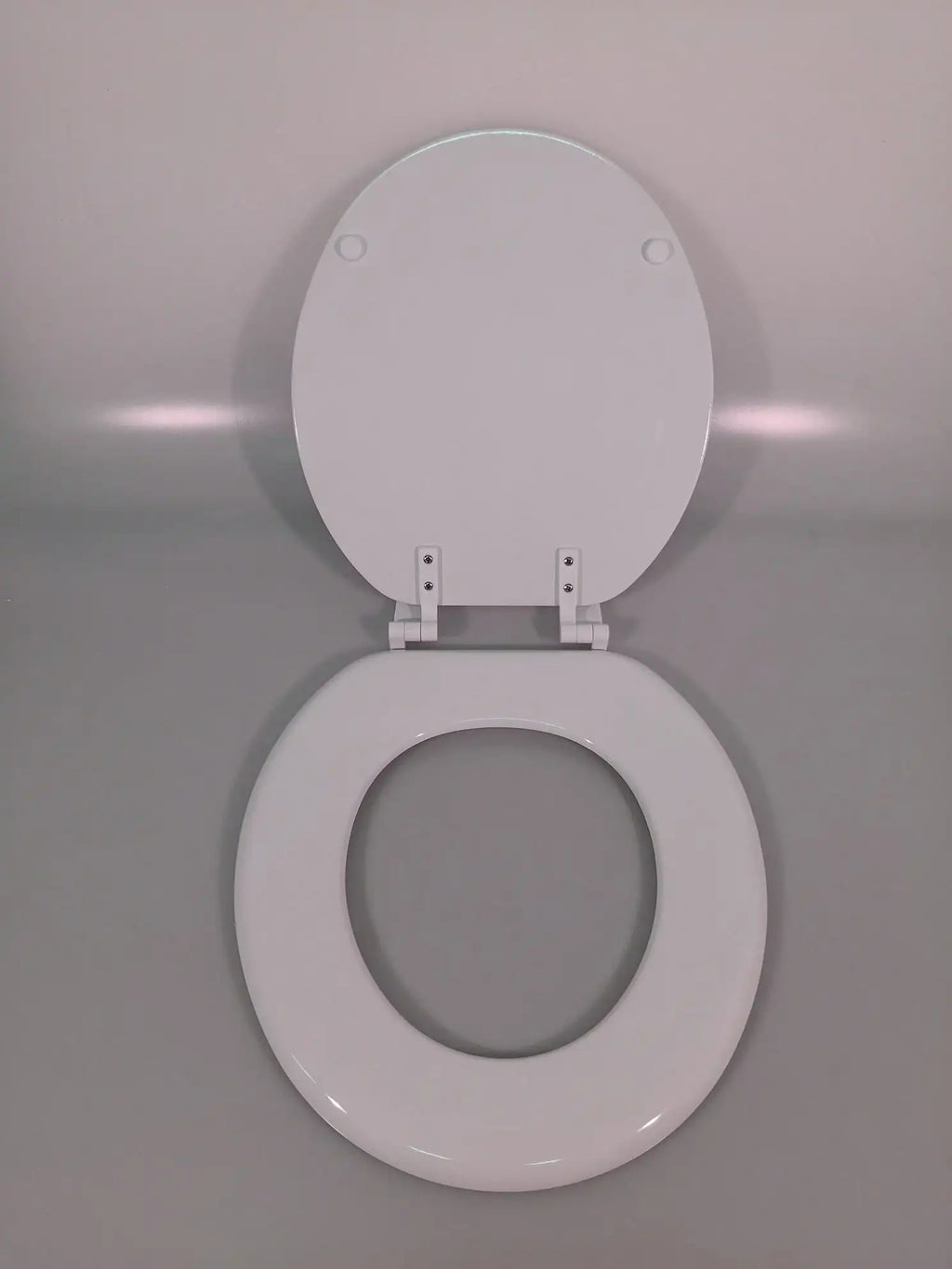 Toilet Seat White Round Molded Wooden