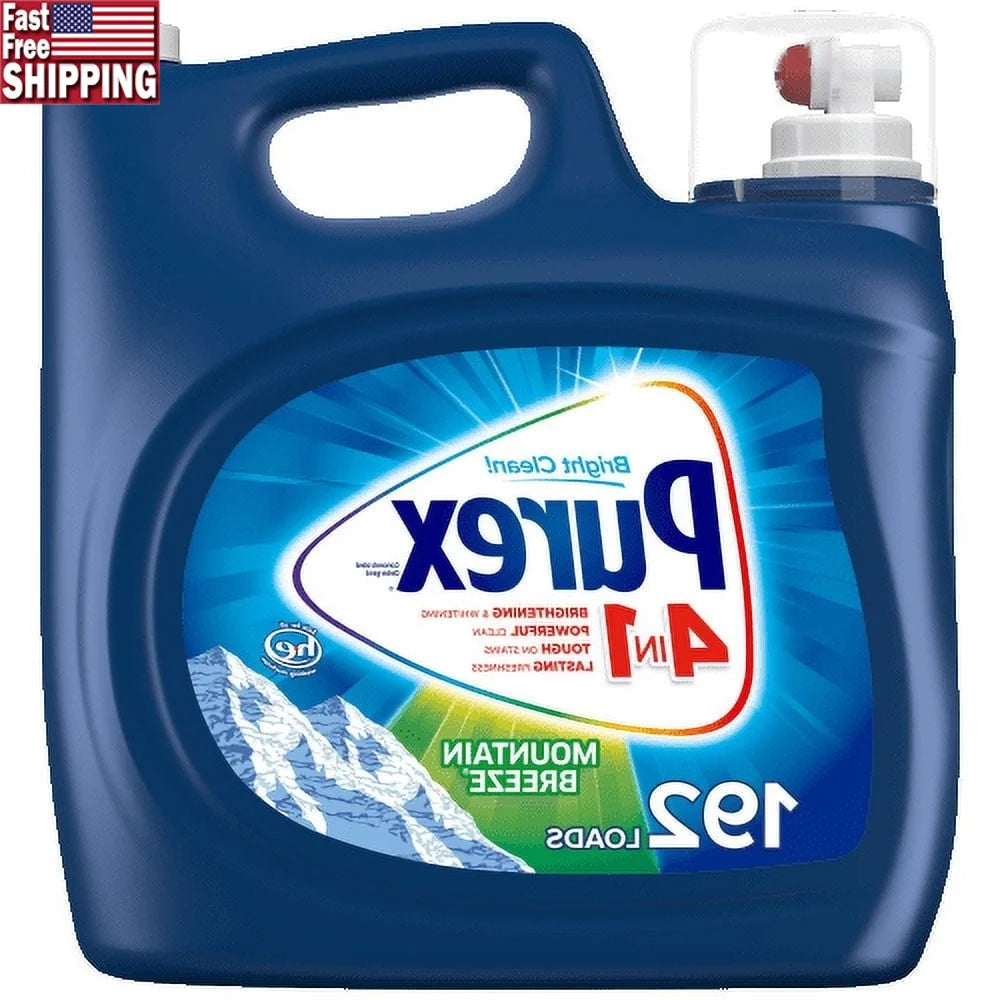 Liquid Laundry Detergent 250oz 192 Loads Stain Fighting Heavy Duty All Purpose Liquid Cleanser