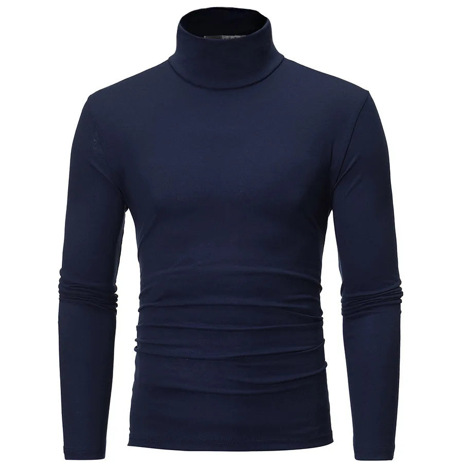 Basic Turtleneck High Collar Pullover Male Autumn Spring