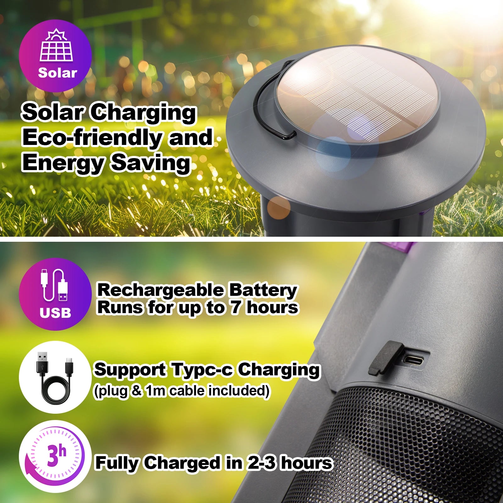 Outdoor, Electric Fly Zapper, Mosquito Killer, Insects Zapper Indoor Outdoor