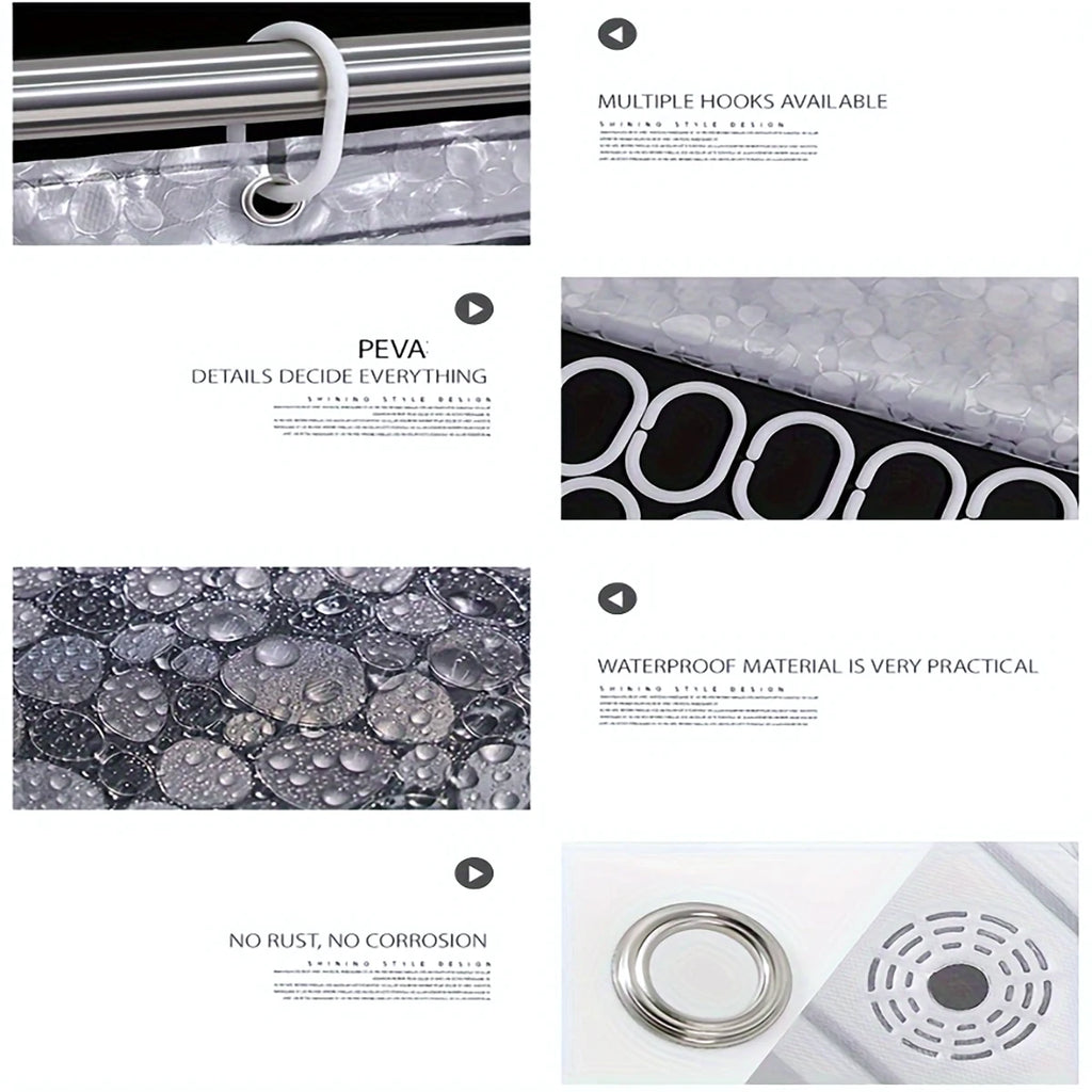 Shower Curtain Liner Material with Magnets, Shower Stalls & Bathtubs