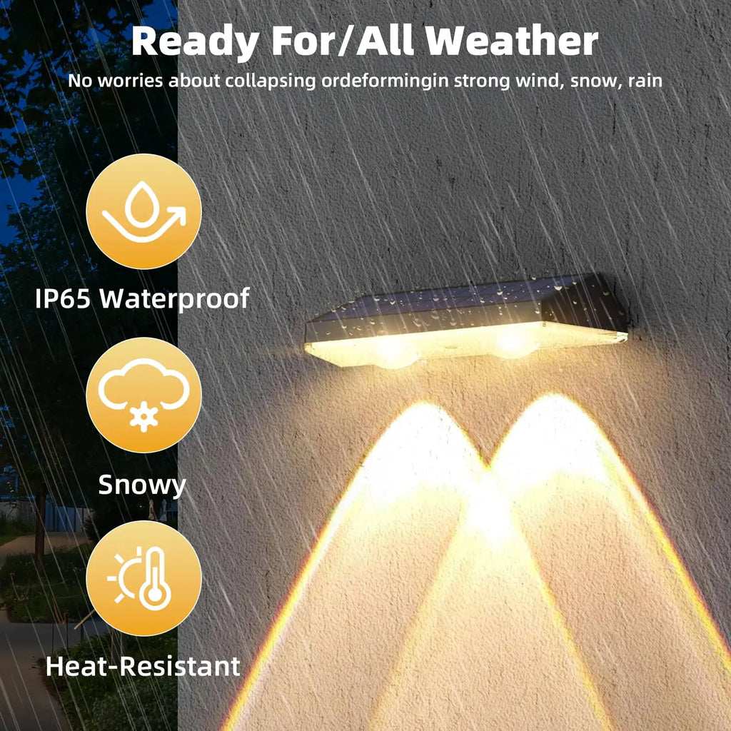 Solar Fence Lights Outdoor- Solar Deck Lights for Outside Yard