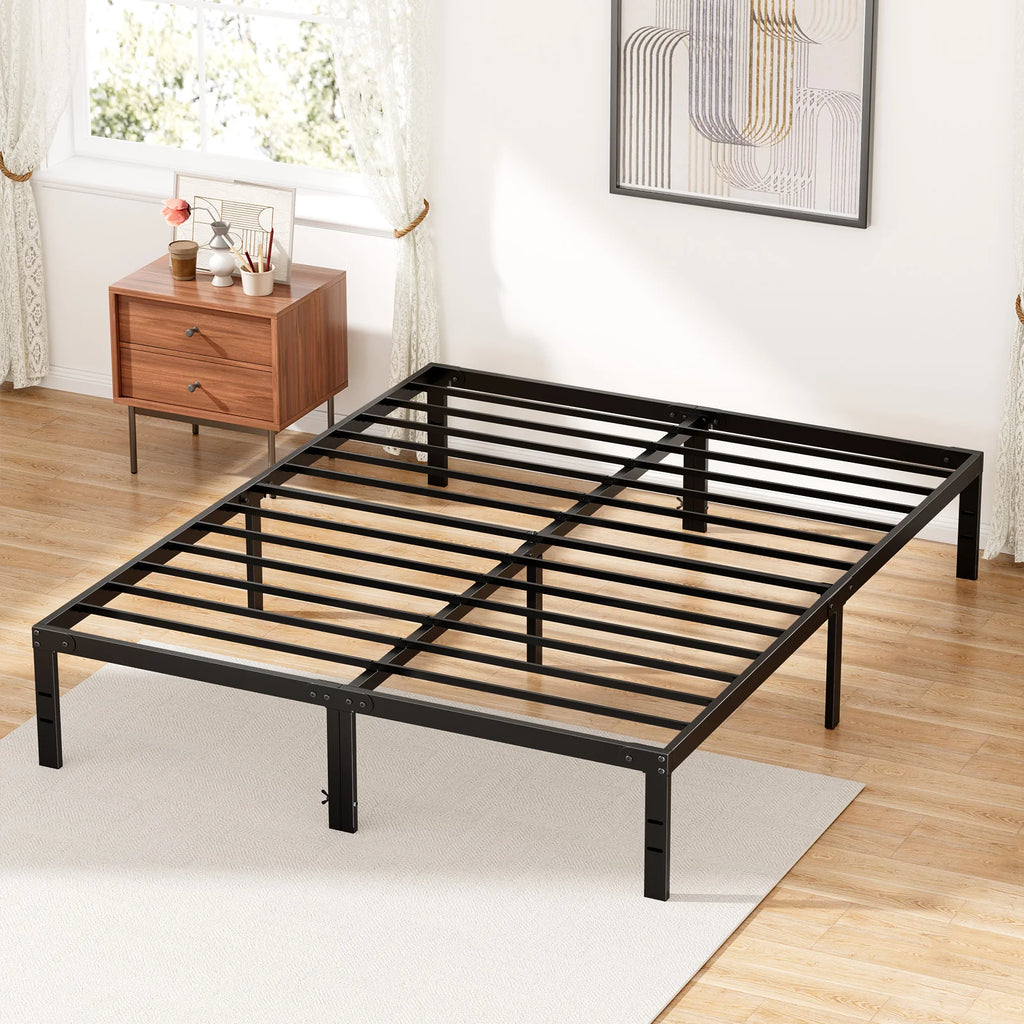 JHK Basic Twin Full Queen King Size Bed Frame Metal Platform  with Storage Space Sturdy