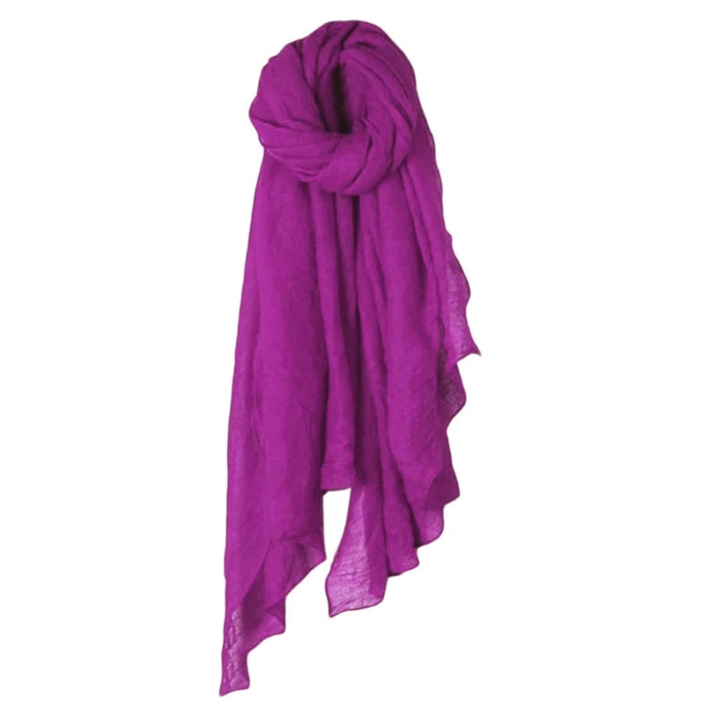 Women Long Scarf Wrap Scarves Cotton   Elegant