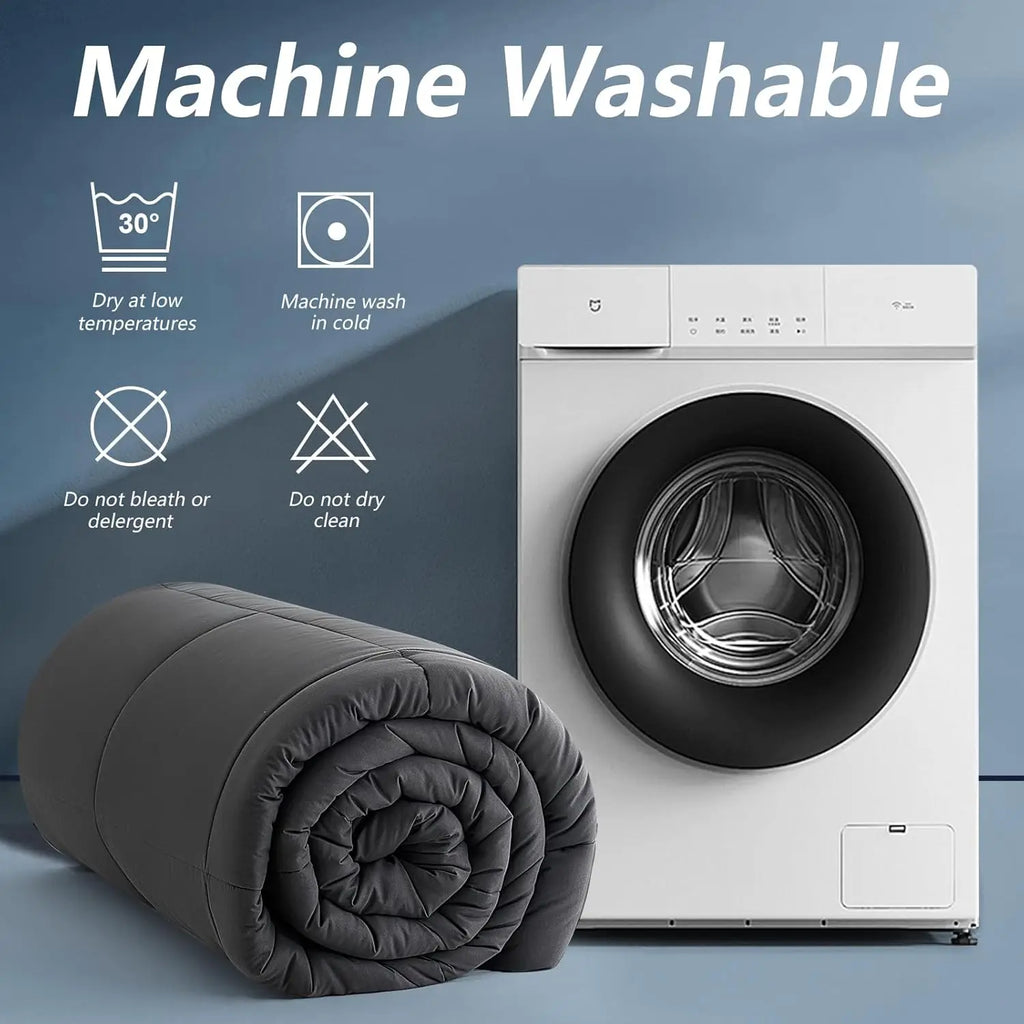 Reversible Comforter Set, All Season Bedding Set with Comforter, Pillow Shams, Red & Black,