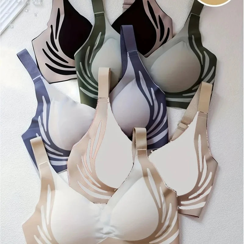 4-piece set: Elegance, ,adjustable, push-up ,seamless wireless ,comfortable, bra