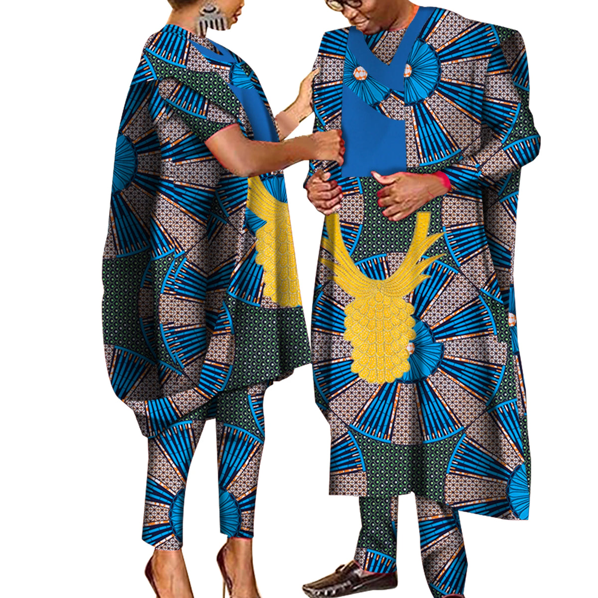 Couples African Clothes African Print Dashiki Dresses for Men Women Robe African Wedding Party Dress