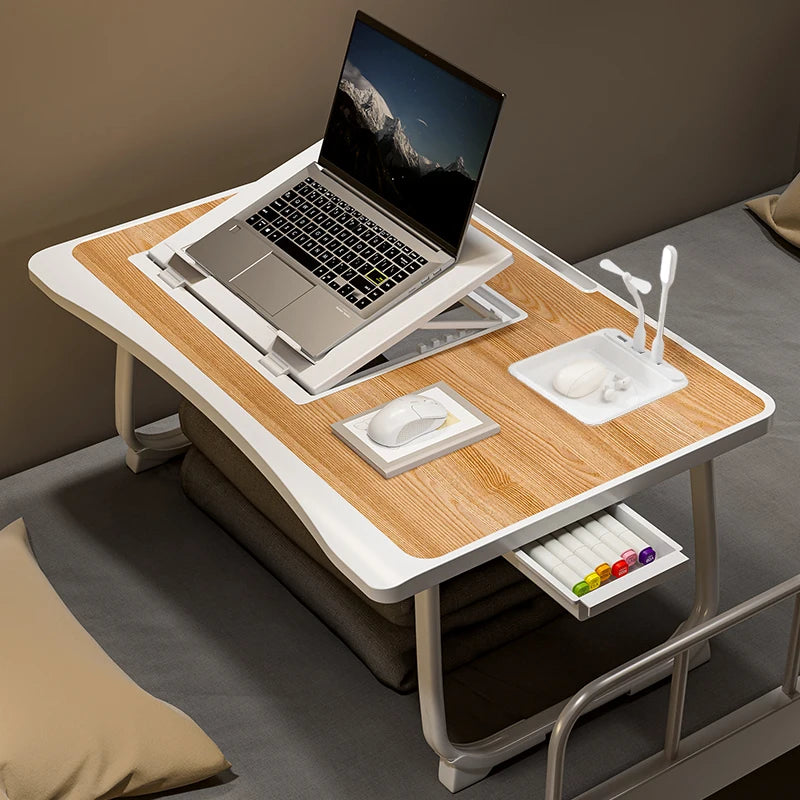 Foldable laptop desk, desktop lifting laptop rack, reading laptop desk, home breakfast tray office desk,