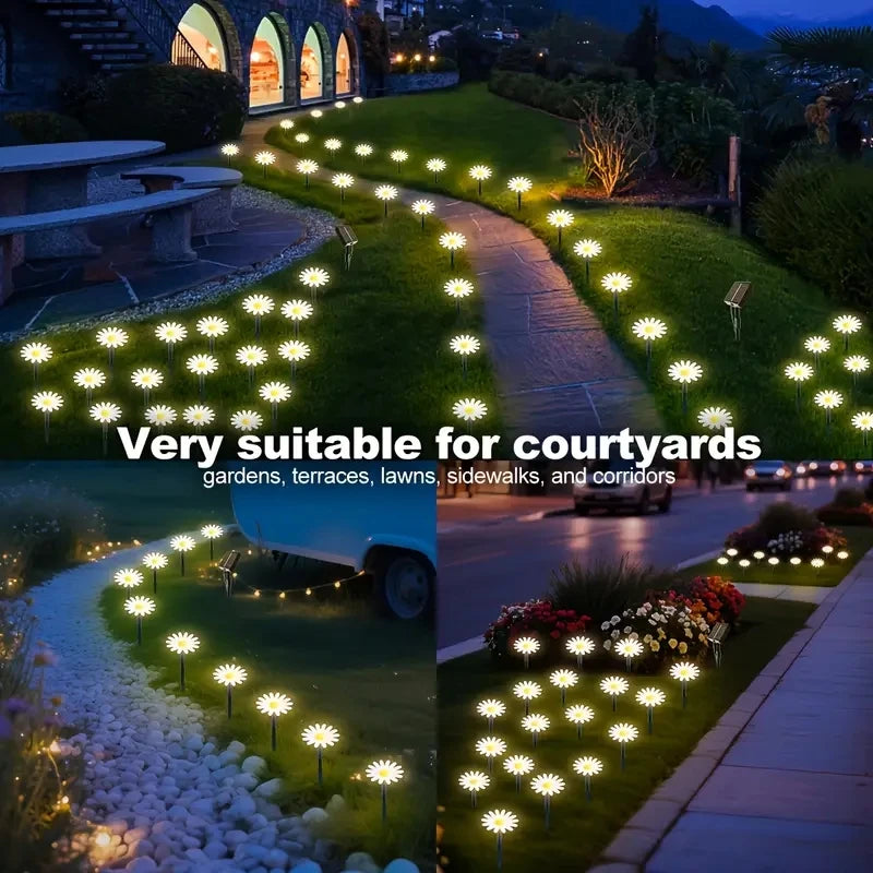 Solar Outdoor Garden Lawn Pilot Light Waterproof Courtyard Flower Path Light String for , Christmas Lights, Christmas Ornaments, Home Decorations