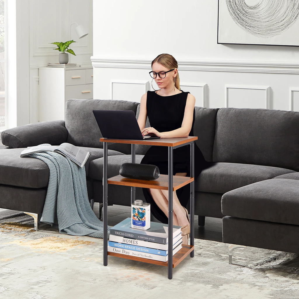End Table Side Tables with Adjustable Feet Small Nightstand for Bedroom Living Room Office
