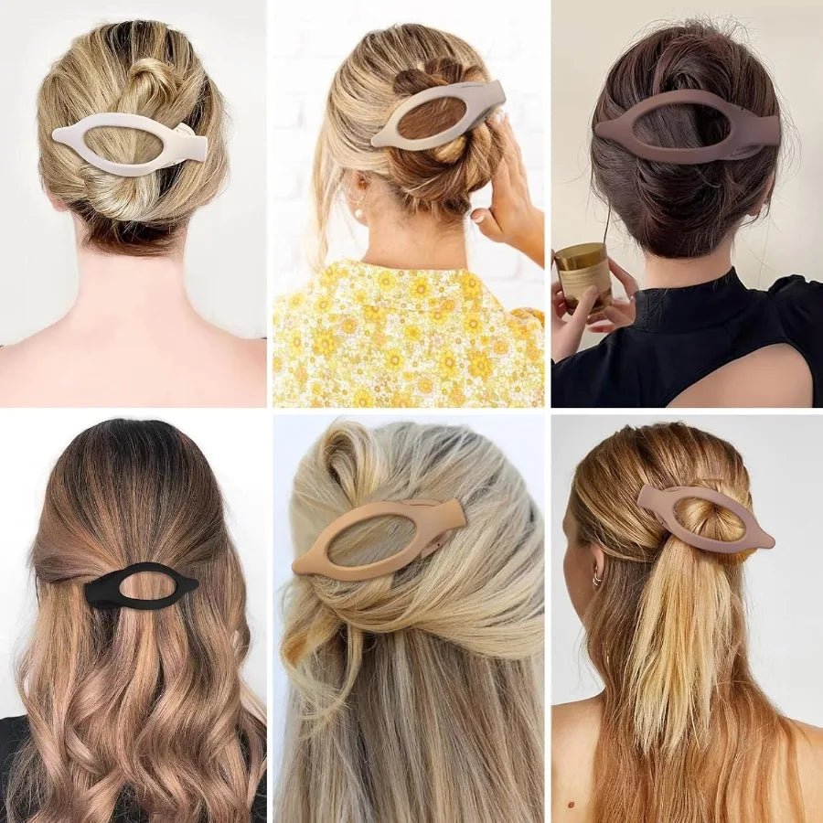 6 pcs Flat Hair Clips for Women Brown Ideal for Everyday Hairstyling Secure Hold Stylish