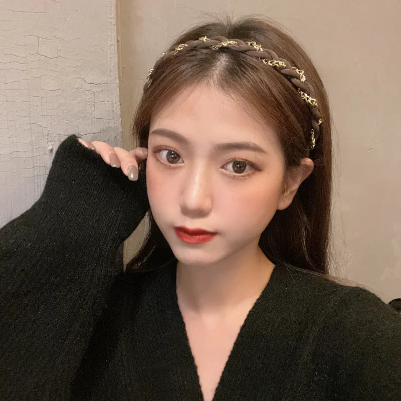 New Women Twined Exquisite Hairbands Lady Temperament Thin Edge Hair