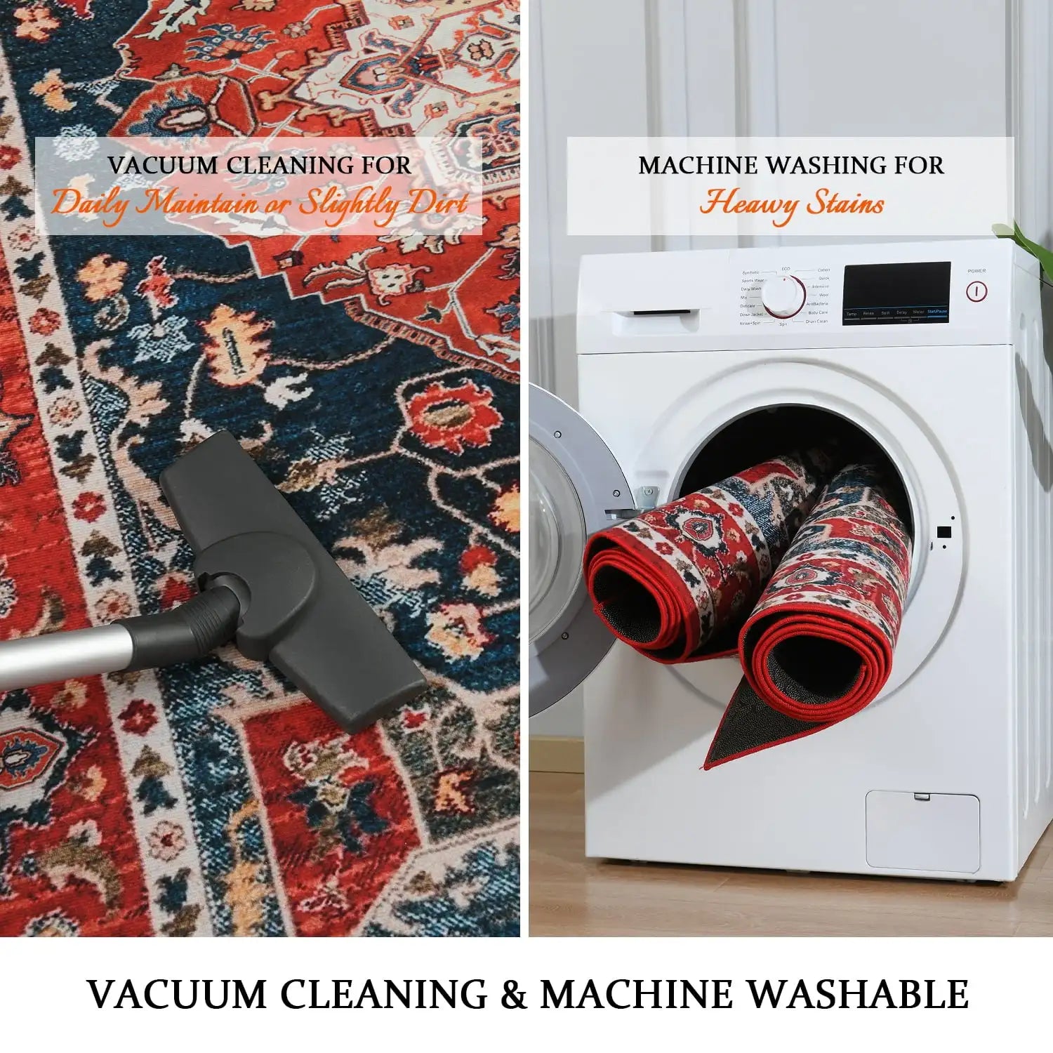 Vintage Bohemian Area Rug for Living Room, Rug Bedroom Indoor Print Carpet Large Size Kitchen Mat