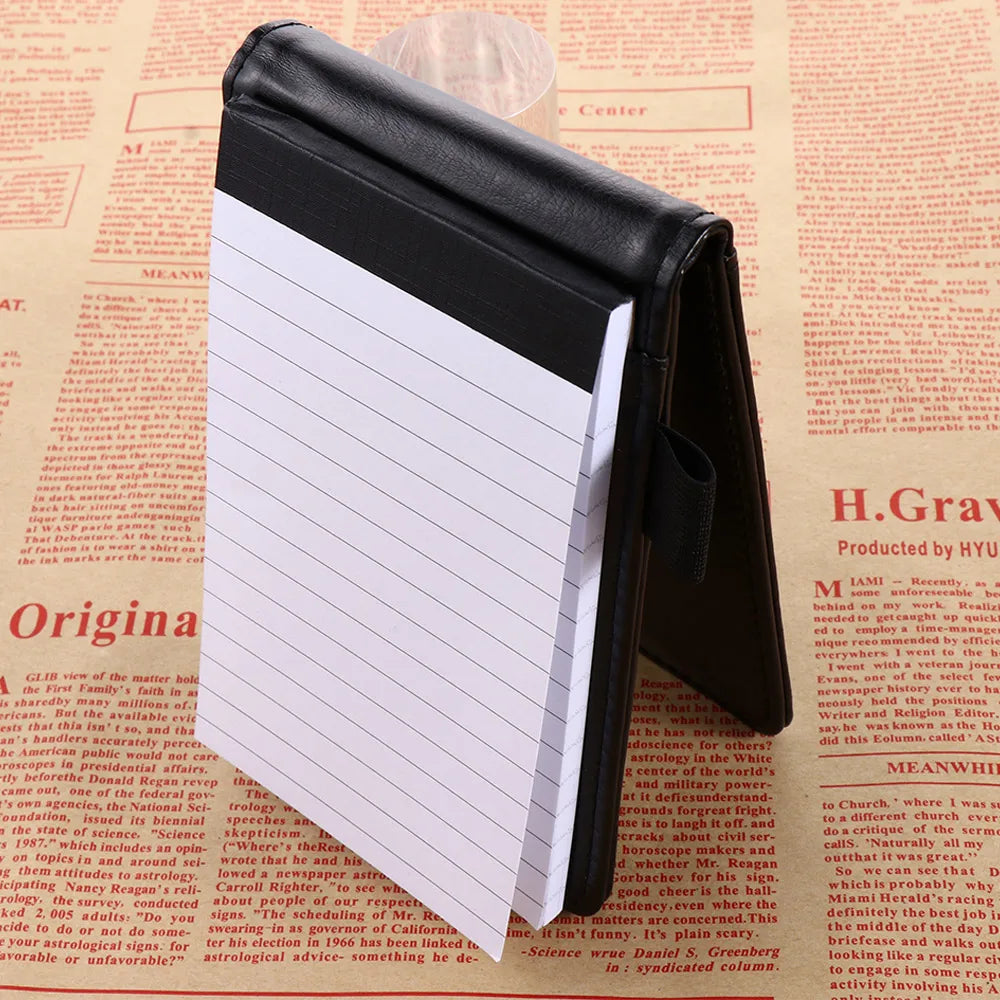 Leather Cover Pocket Planner  Notebook Small Notepad  Memos Office Stationery
