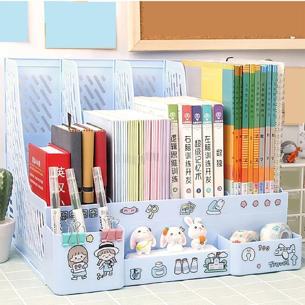 Multi-color  folder storage box desktop file  basket multi-layer shelf office bookshelf