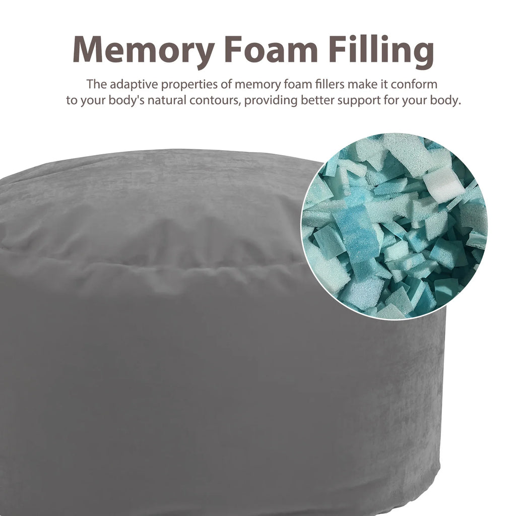 Bean Bag Chair Foam Filled Couch with Removable Cover Living Room Furniture