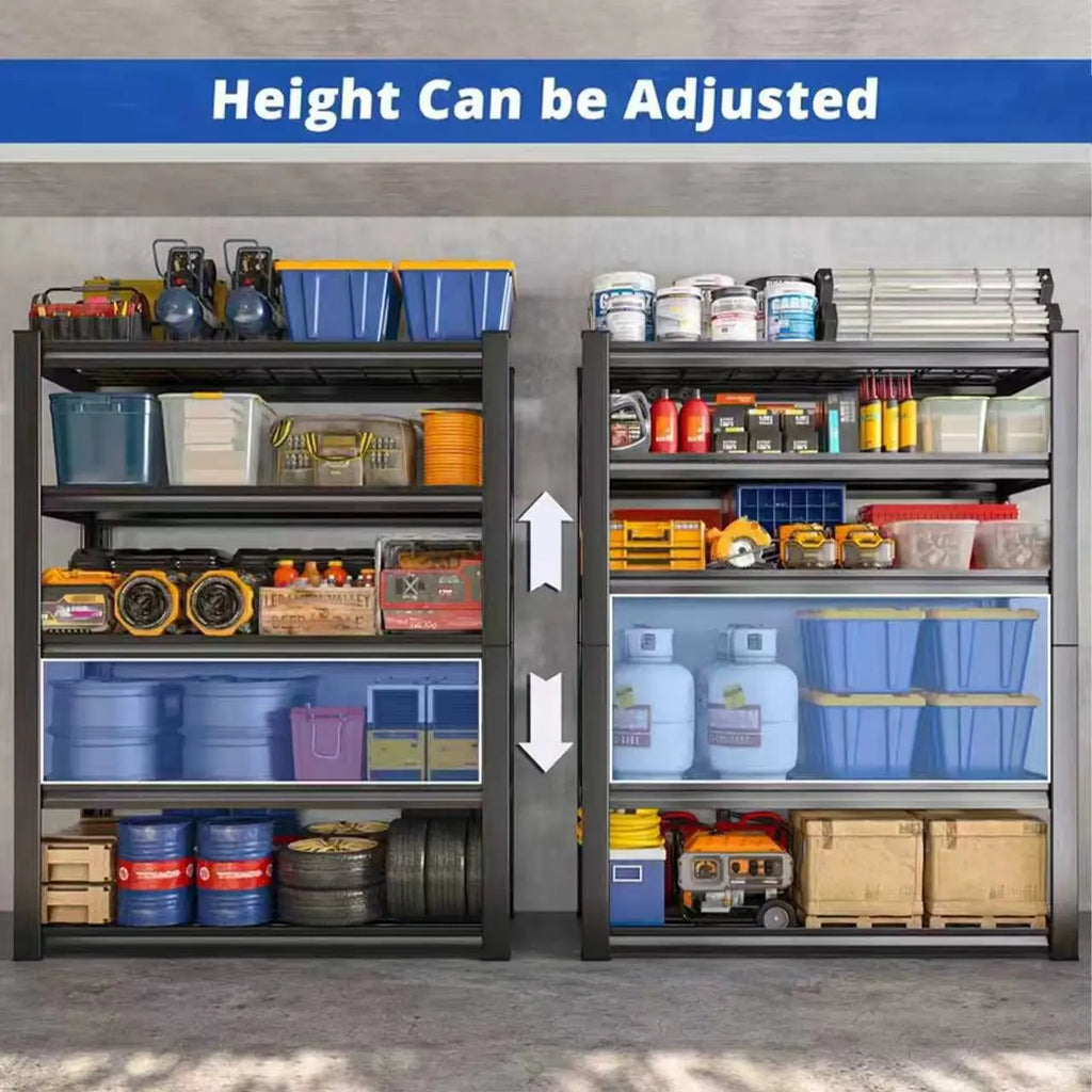 Adjustable Metal Double Layer Column Shelving,  Rack for Warehouse, Basement, Kitchen