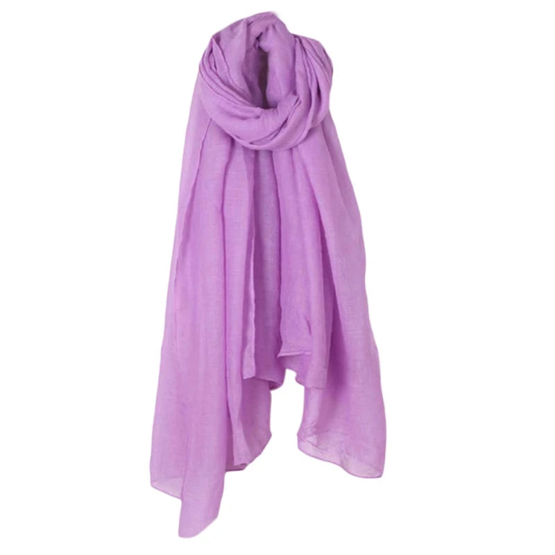 Women Long Scarf Wrap Scarves Cotton   Elegant