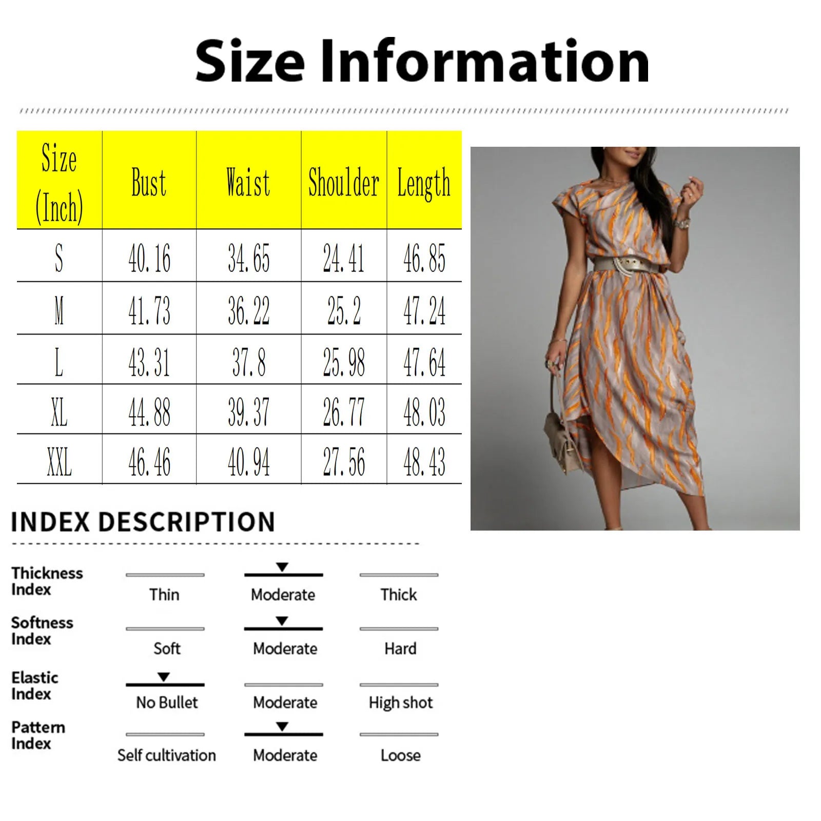 Elegant Long-sleeve Printed Dress For Women High-waisted A- line Round Neck  Trendy Summer Clothing