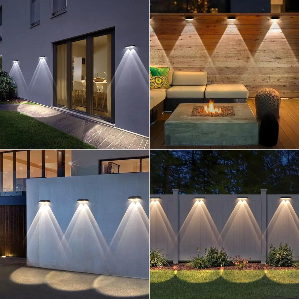 Solar Fence Lights Outdoor- Solar Deck Lights for Outside Yard