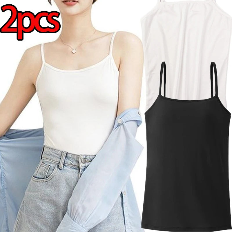 Women Sling Vest Summer Girls Sexy Strap Cotton Ladies Sleeveless  Vest Tops