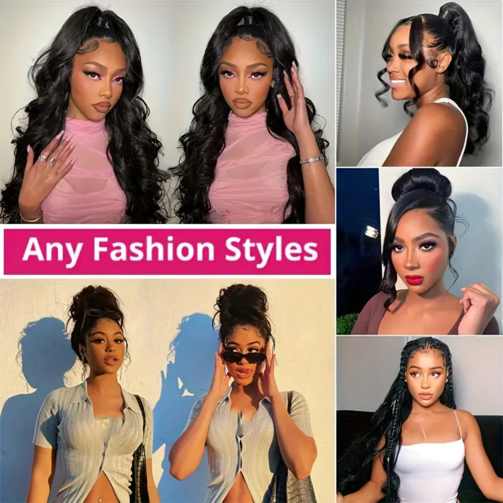 250% Density HD 360 Full Lace Wig with  Human Hair Body Wave Lace Front Wig HD 360 Lace
