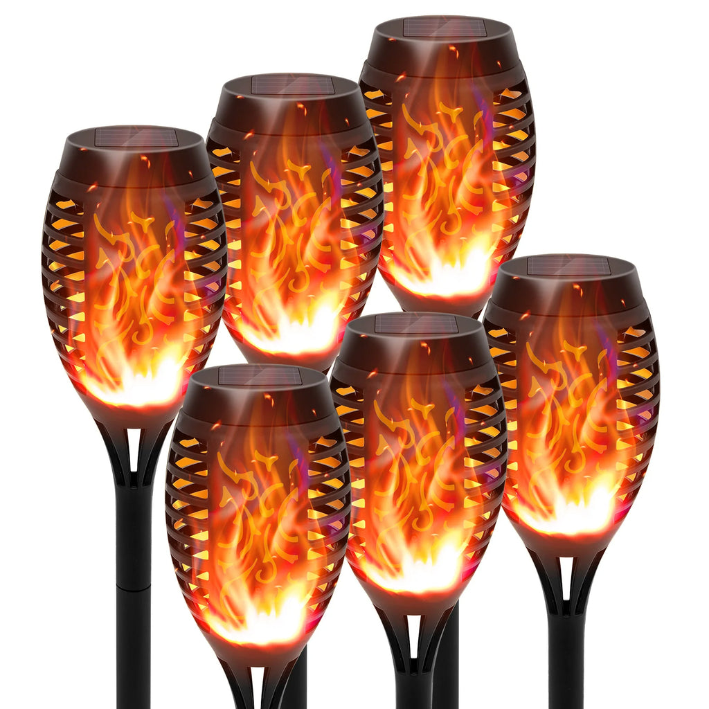 Solar Lights Outdoor Solar Torch Lights with Flickering Flame Waterproof Garden Decoration