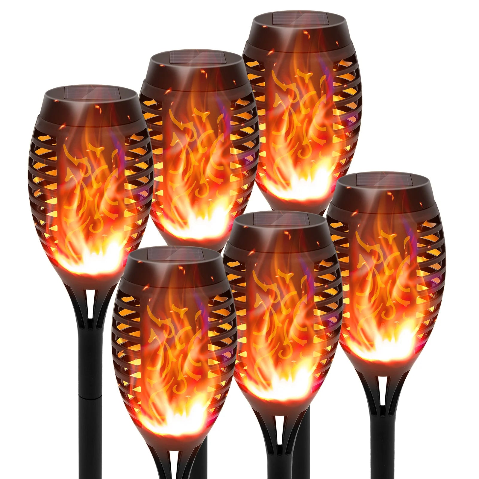 Solar Lights Outdoor Solar Torch Lights with Flickering Flame Waterproof Garden Decoration