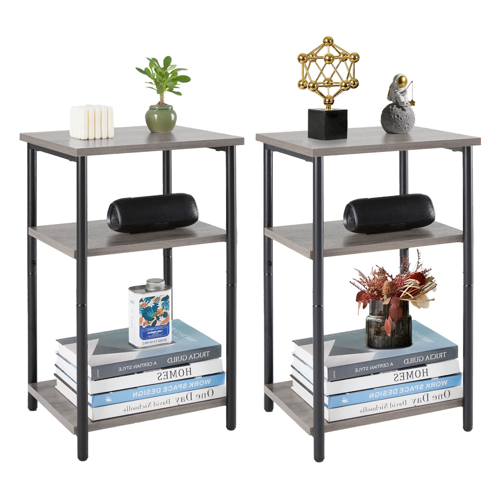 End Table Side Tables with Adjustable Feet Small Nightstand for Bedroom Living Room Office
