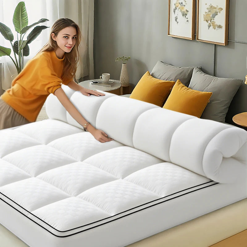 Thick Mattress covers  Topper 1000Gsm Cooling Noiseless Breathable Fitted  Machine Washable