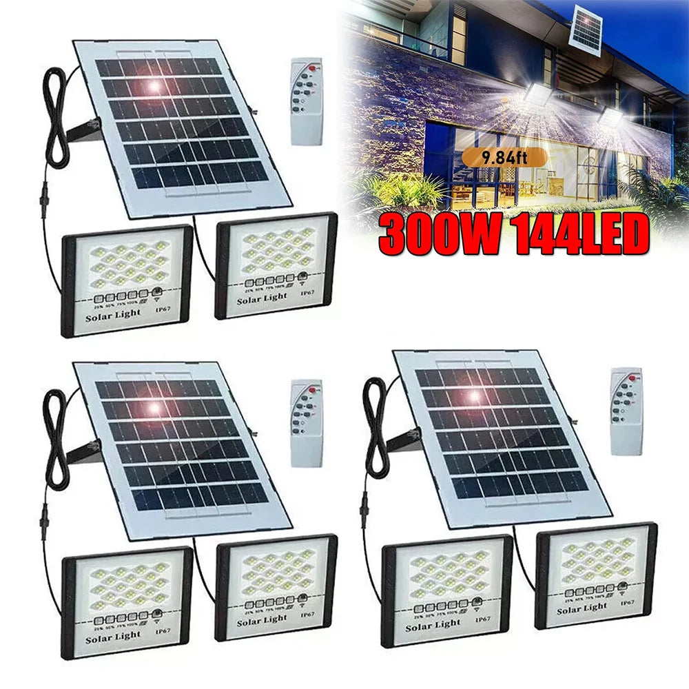 Solar  Outdoor Flood Lamps Waterproof  Lighting Dusk To Dawn Wall Light For Yard Garden