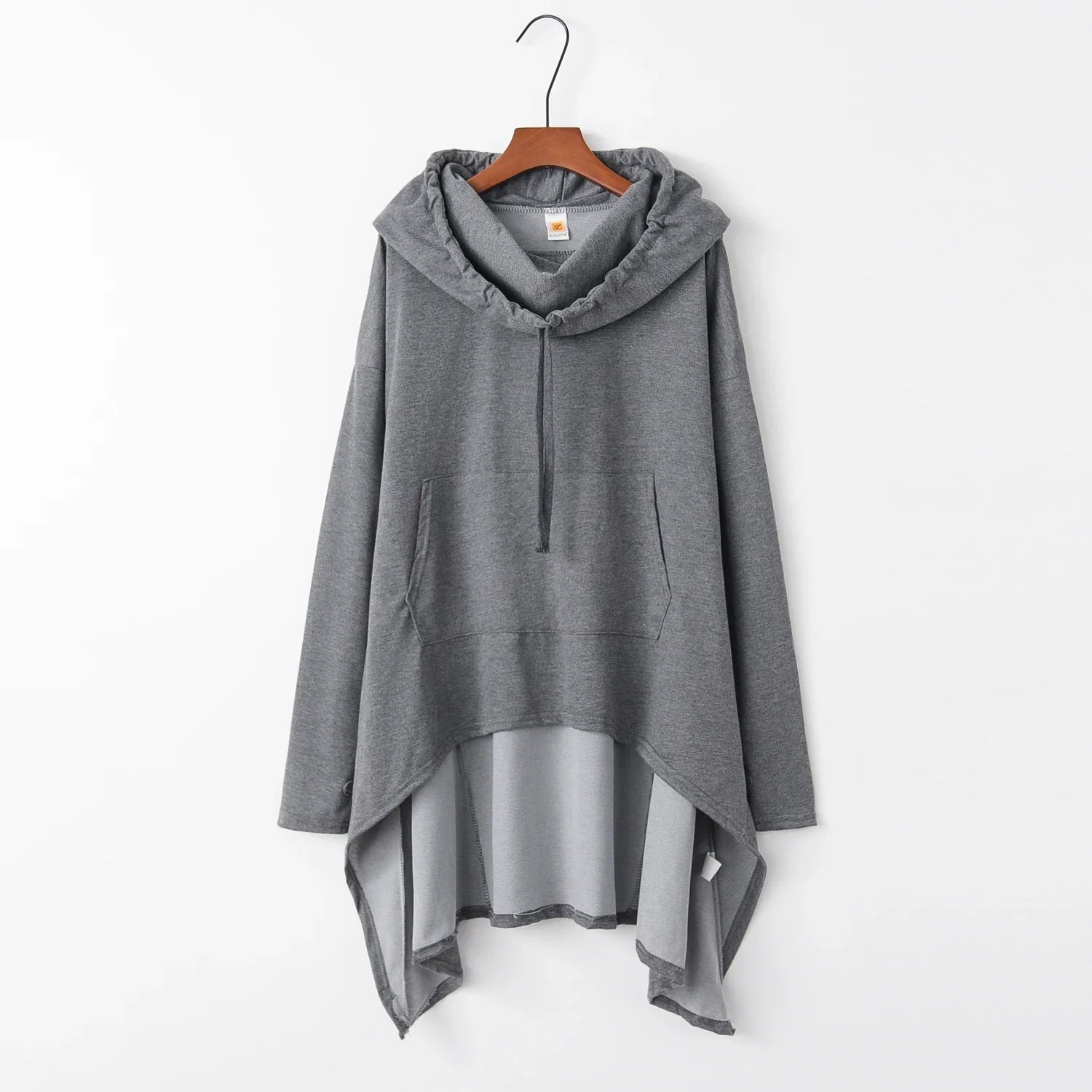 Fashion Trends New European and N Pure Color Long Hoodie