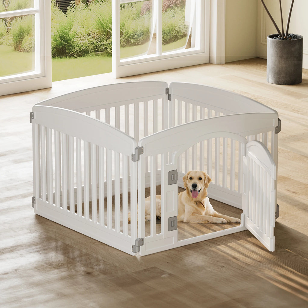 Dog Playpen 6 Panel  Pet Fence for  Indoor Outdoor Folding Portable  Playpen
