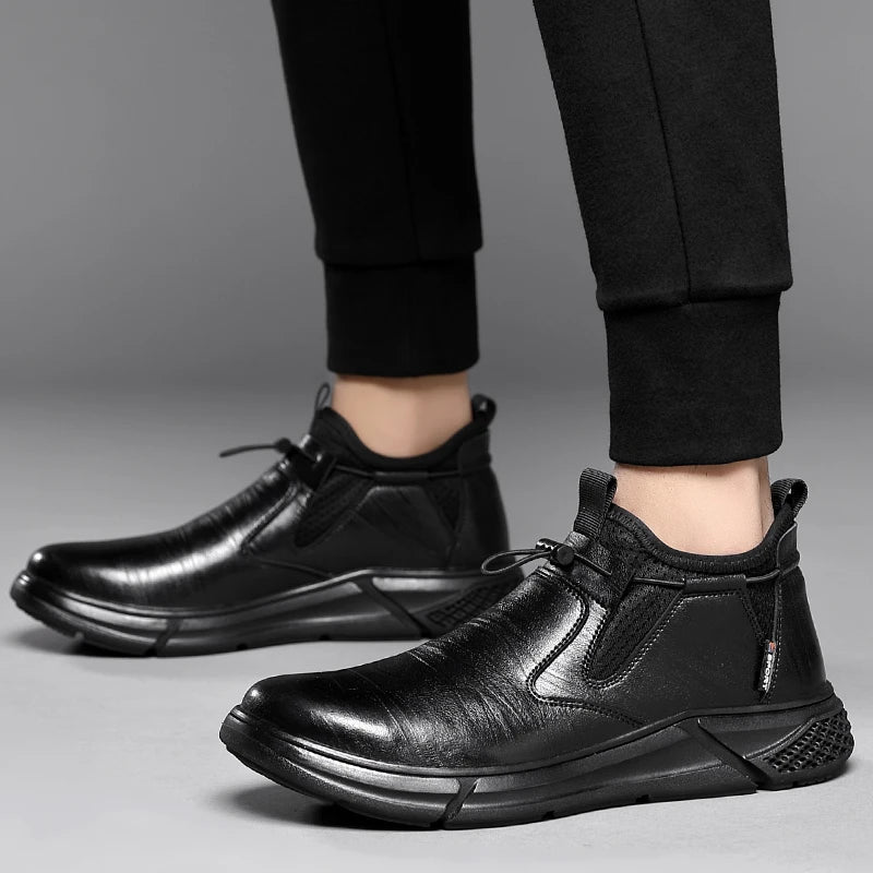 Steel Toe  Boots Man Protection  Smash-Proof Waterproof Ankle Boots