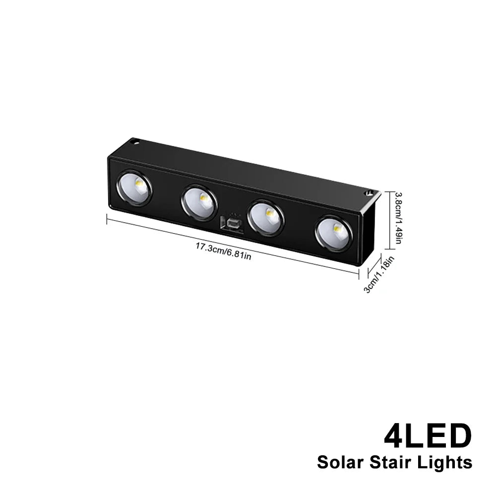 Solar Wall Light Outdoor 4/6/8LED Waterproof  Lights Garden  Porch Patio Deck Balcony