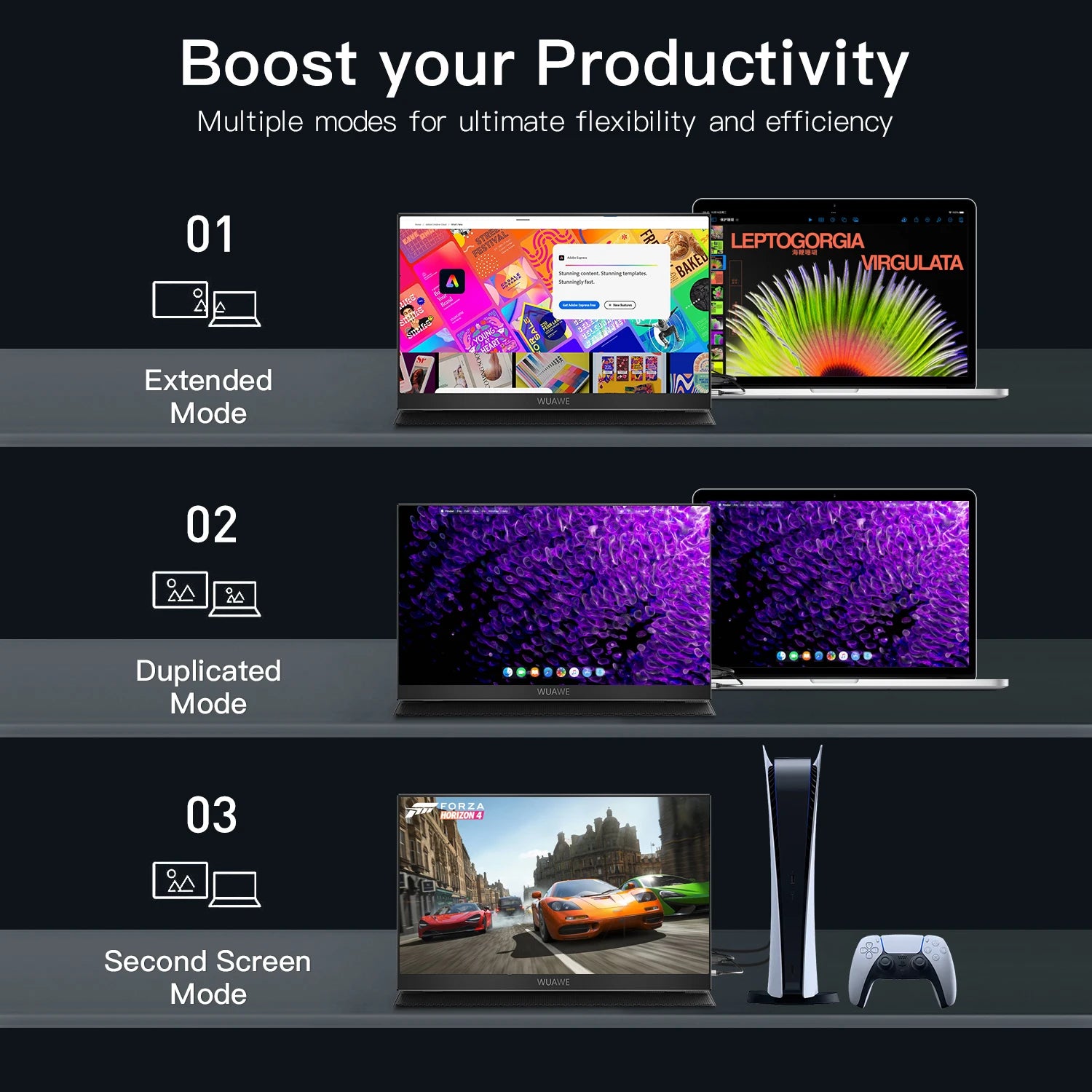 15.6 inch Portable Monitor for Laptop, Travel External Second Computer Screen with HDR