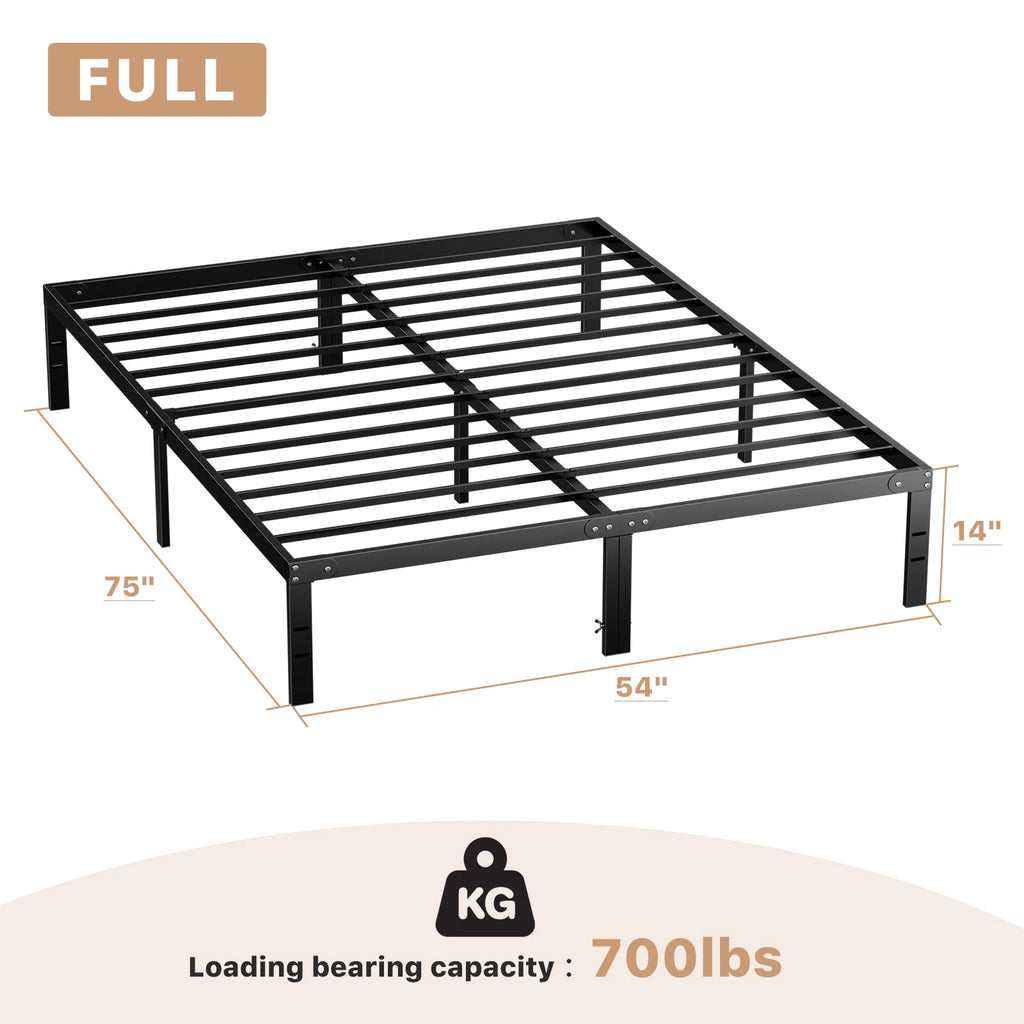JHK Basic Twin Full Queen King Size Bed Frame Metal Platform  with Storage Space Sturdy