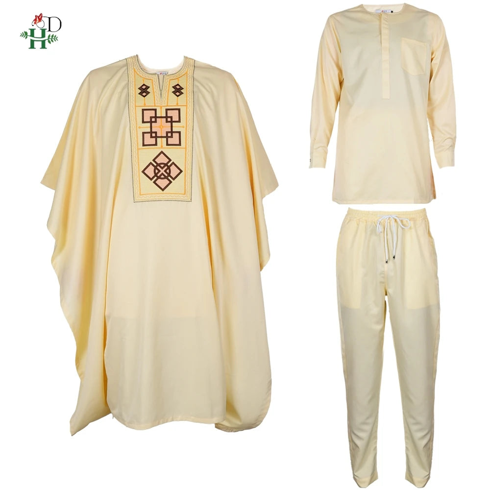 African Couples Traditional  Embroidery Dresses  African Clothing For Man Agbada Sets Wedding Party women Suits