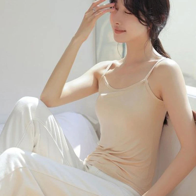 Women Sling Vest Summer Girls Sexy Strap Cotton Ladies Sleeveless  Vest Tops