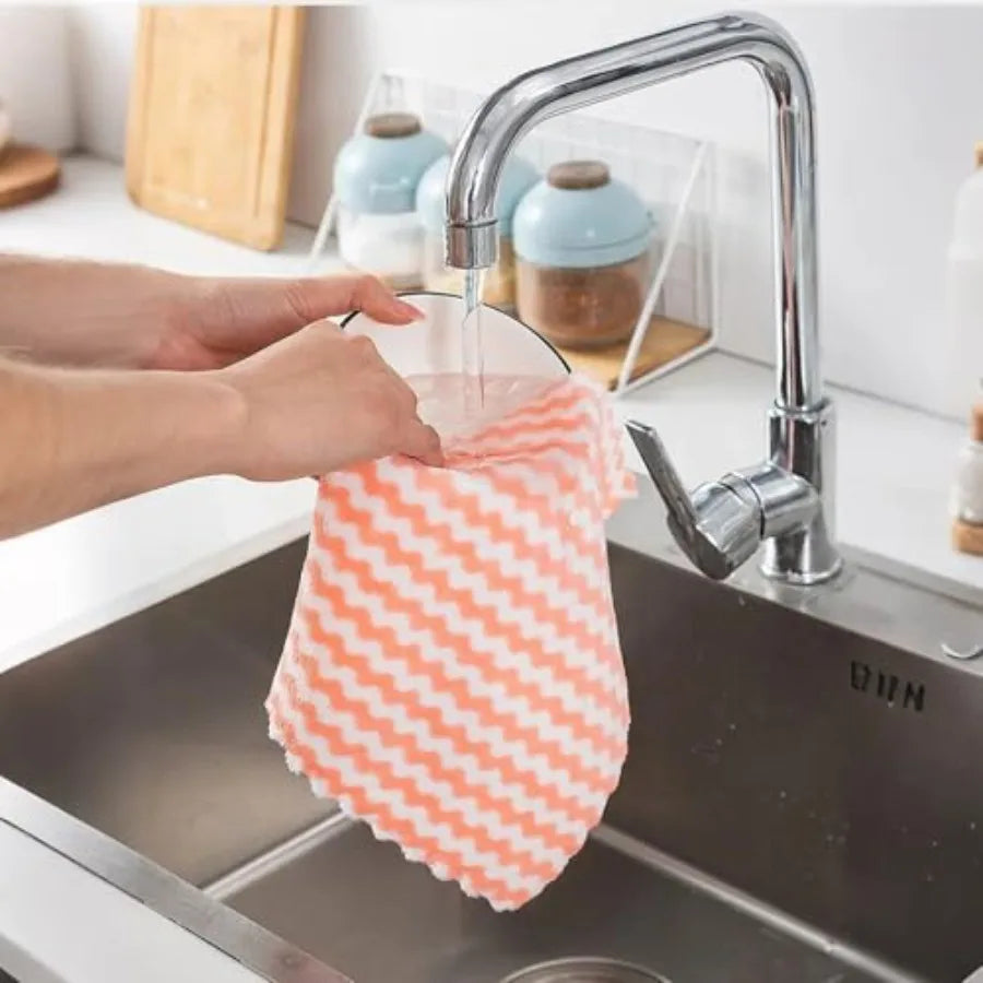 21 Pack Kitchen Towels Dish Towels Absorbent Reusable 10 x 10 Lint Free Cloths
